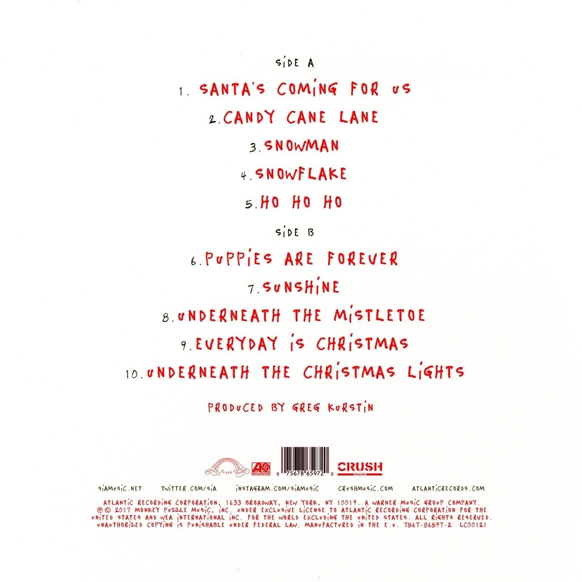 Everyday is Christmas back cover
